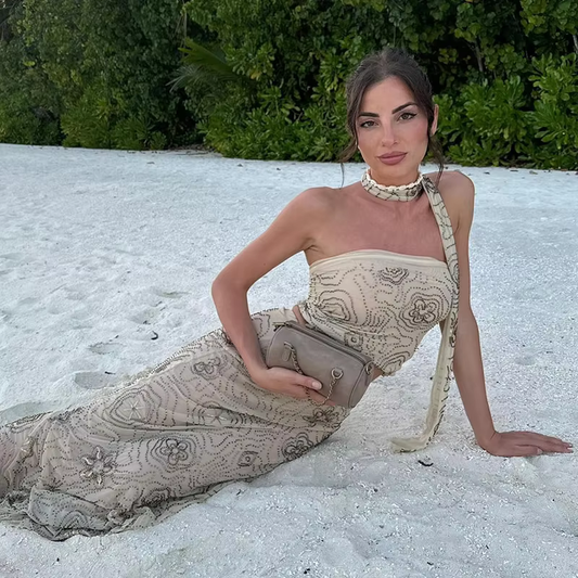 Zarina - Beaded top and skirt set
