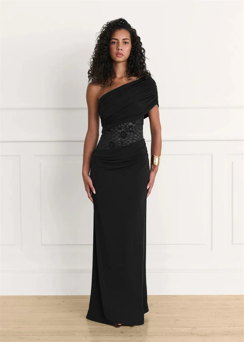 Leonor - One shoulder draped dress