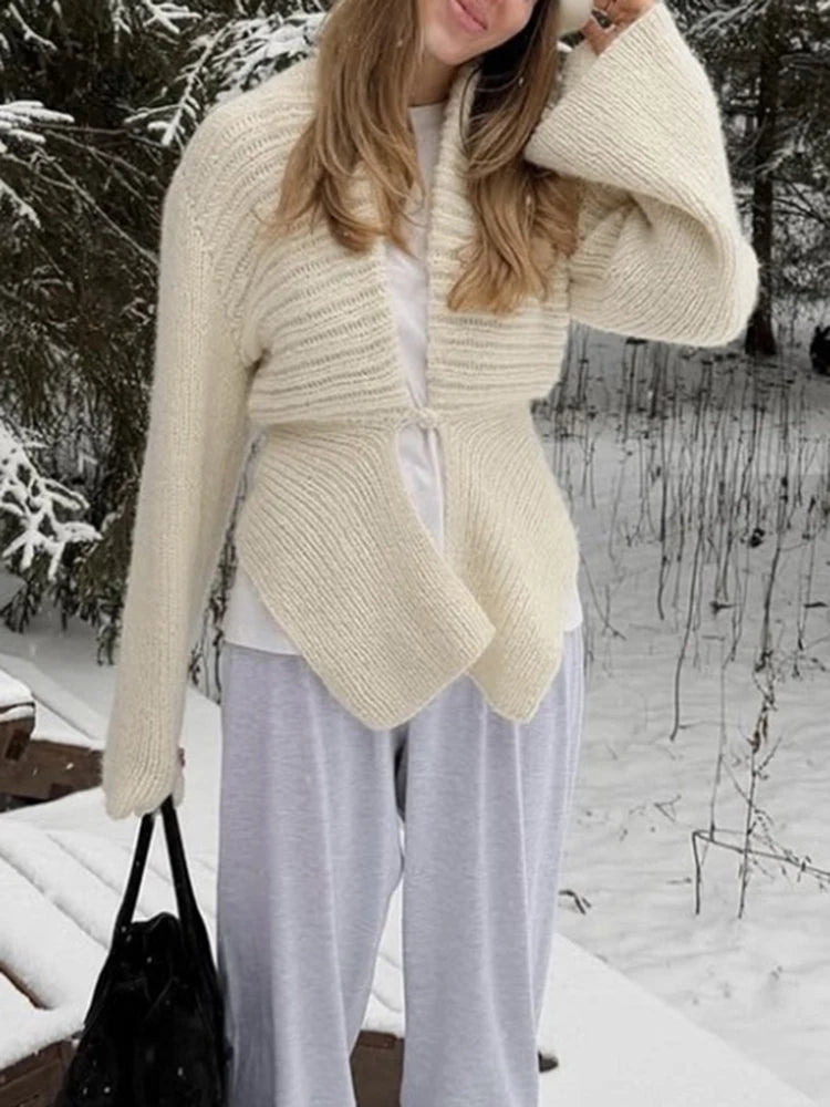 Zelia - Wool blend knitted cardigan