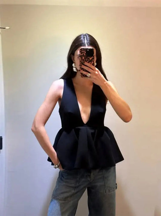 Jasmin - Flattering peplum top and trouser set