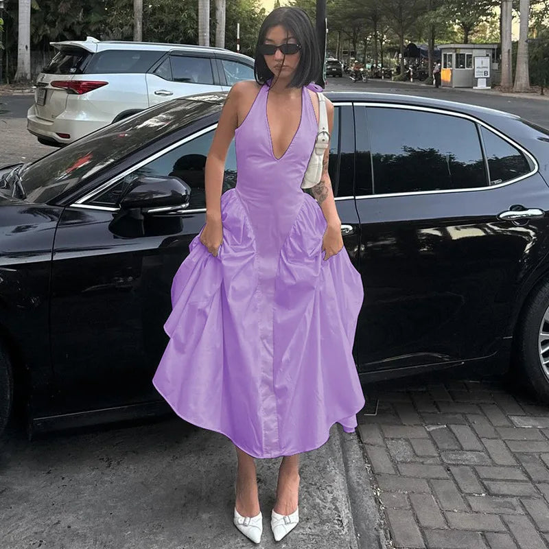 Athena - V-neck dress