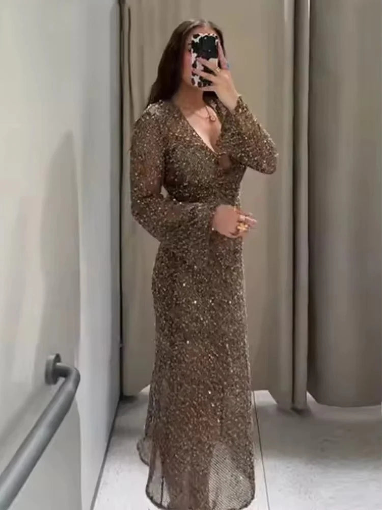 Tanya - Sequined midi dress