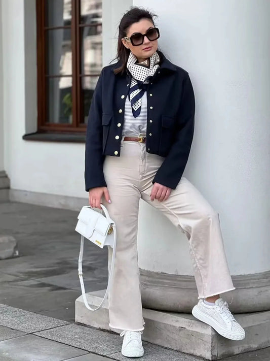 Dana - Jacket with gold buttons