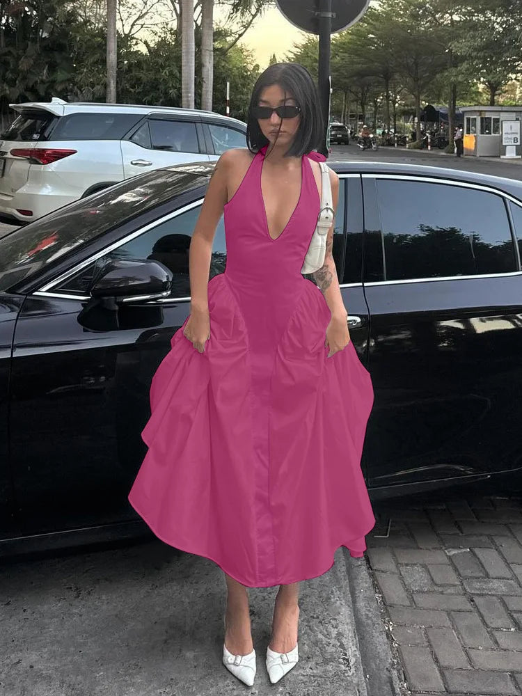 Athena - V-neck dress