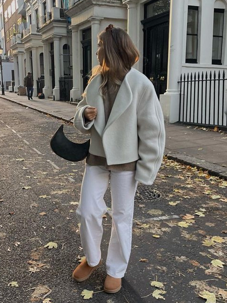Grace Dream - Elegant white fall jacket