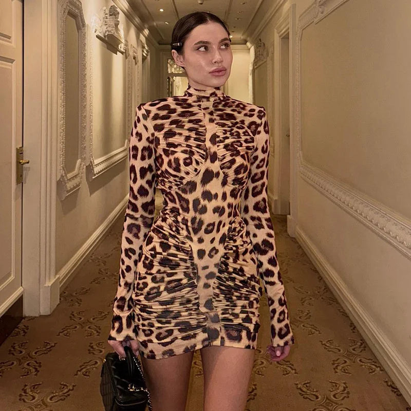 Yavina - Leopard print mini dress