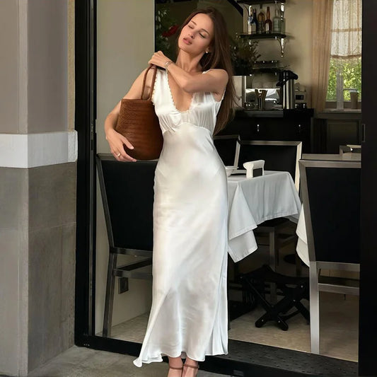 Aurelie - Satin silk slip dress