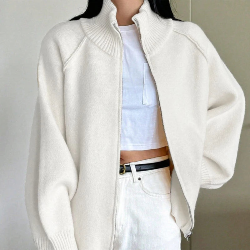 Maelis - Knitted zipper jacket