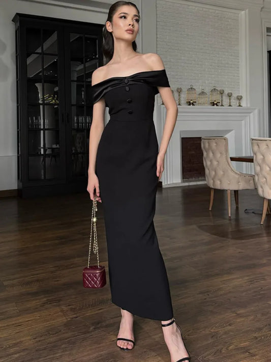 Simona - Off shoulder structured dress