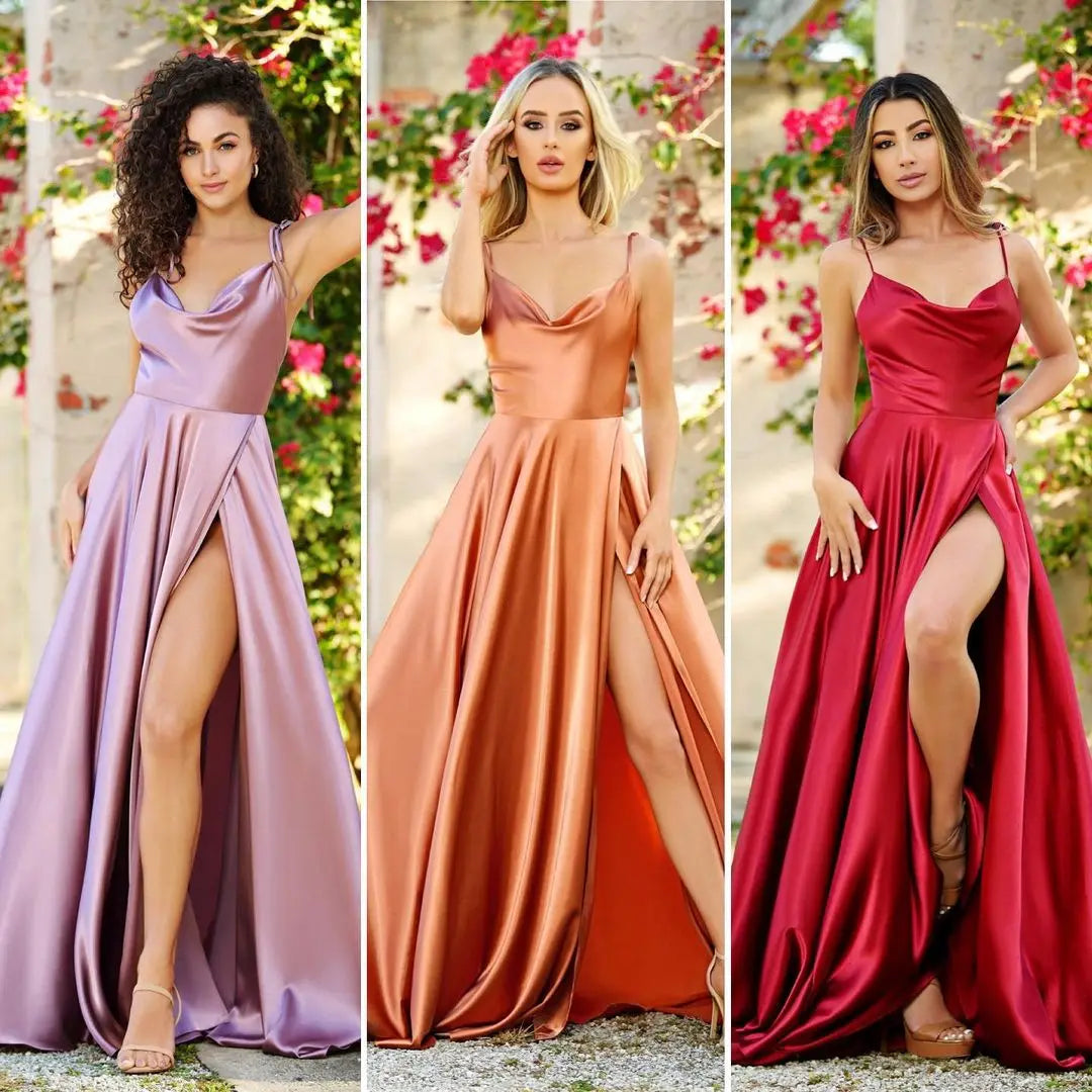 Sylvia - High slit a-line dress