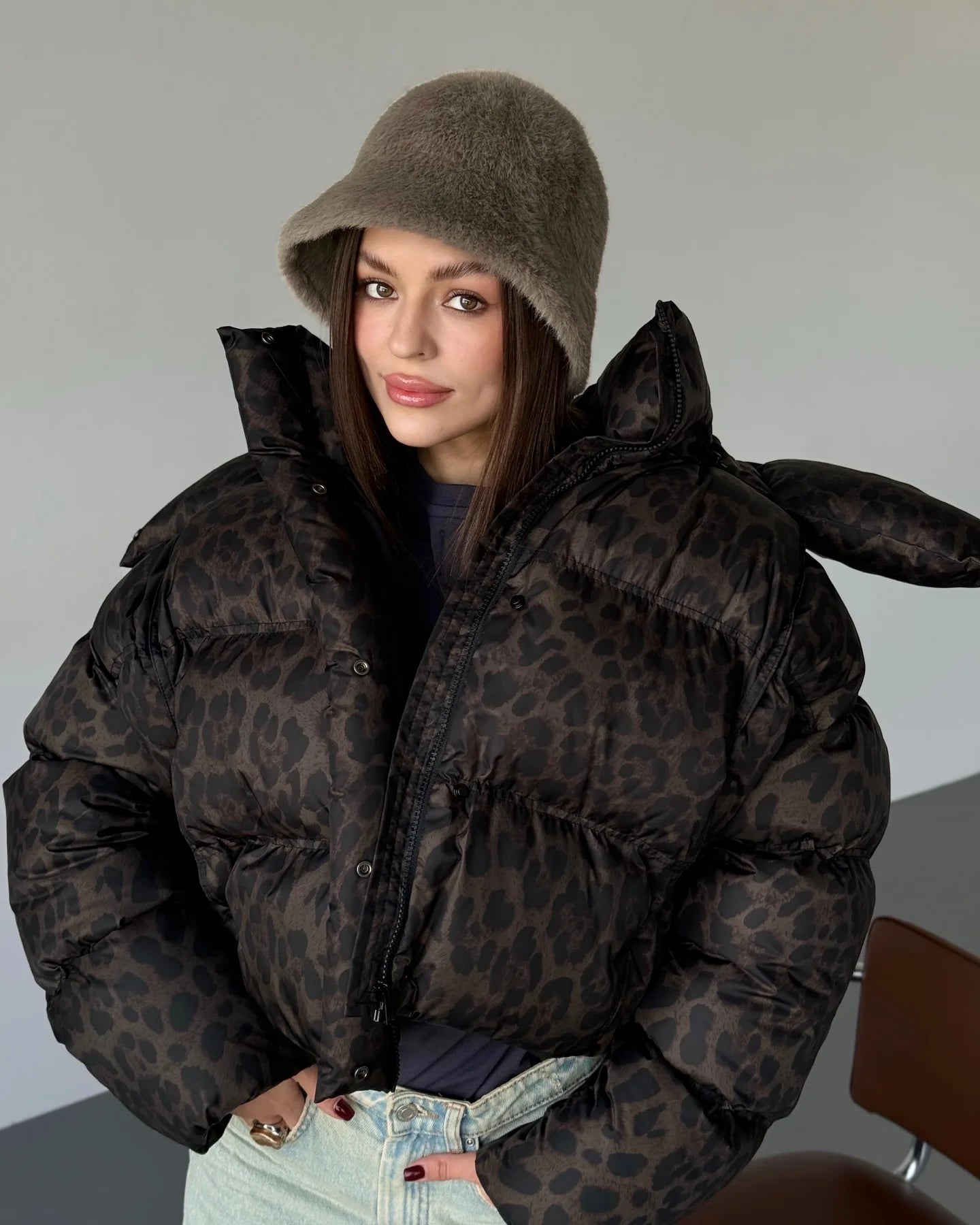 Dina - Warm puffer jacket with hood
