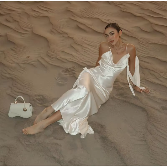 Ellerie - Elegant satin silk dress