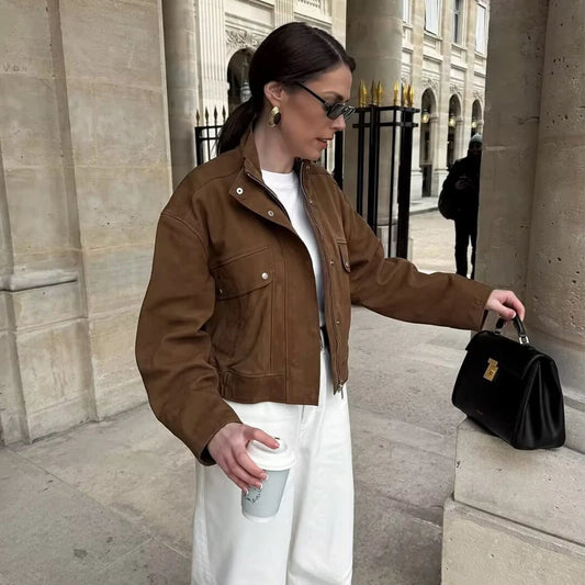 Mirena - Faux suede jacket