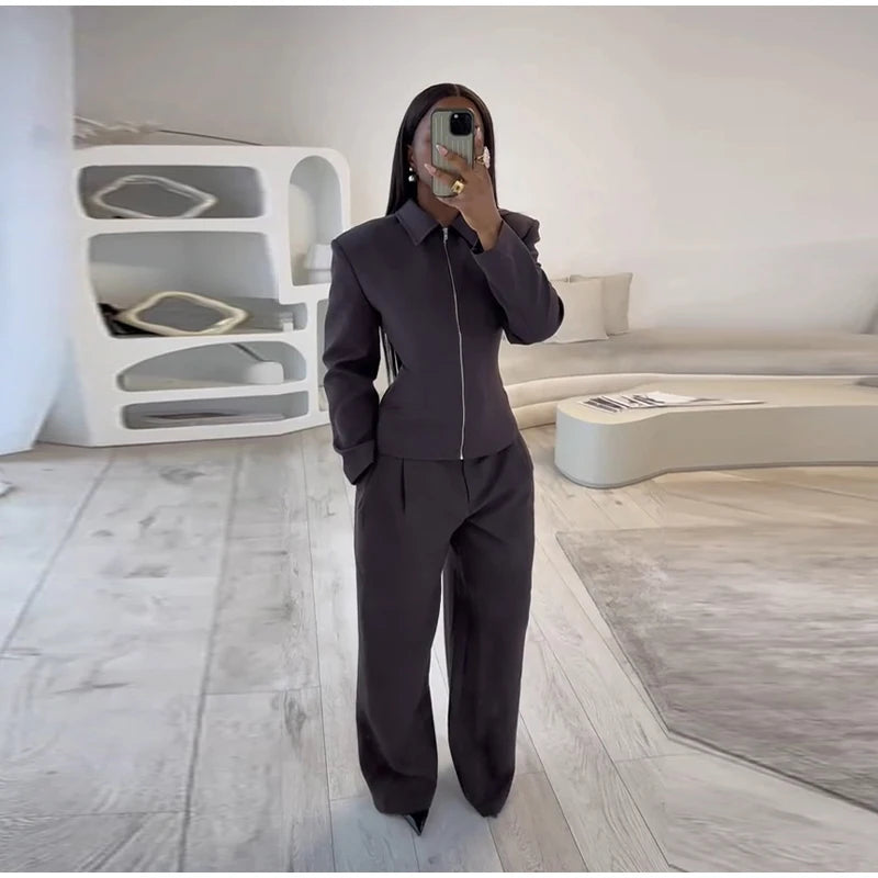 Maren - Cinched waist zipper jacket