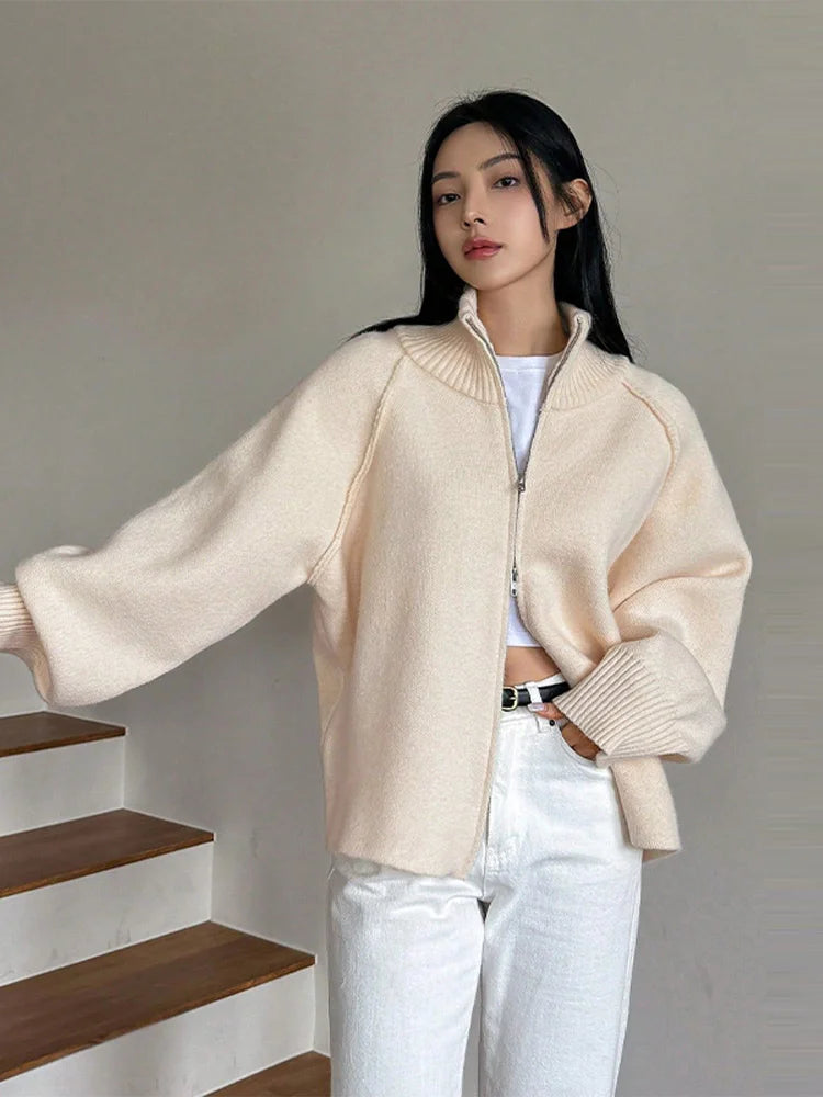 Maelis - Knitted zipper jacket