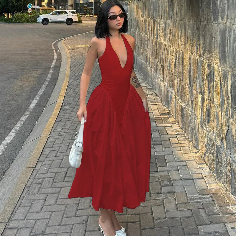 Athena - V-neck dress