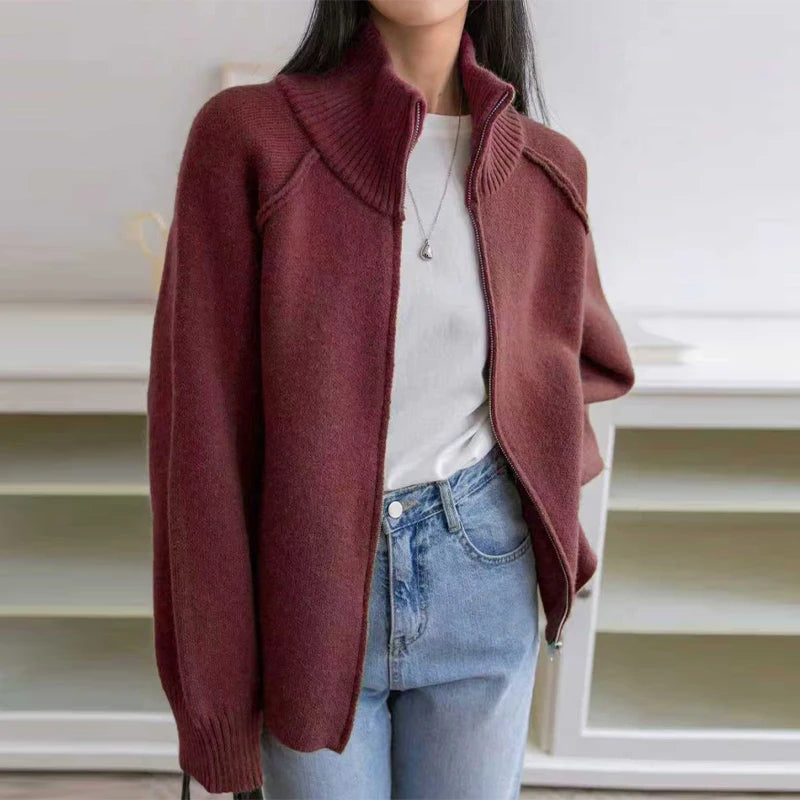 Maelis - Knitted zipper jacket