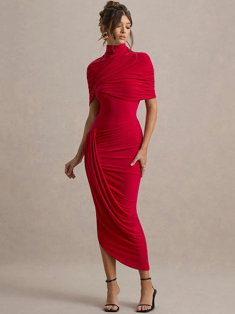 Riley - Draped midi dress
