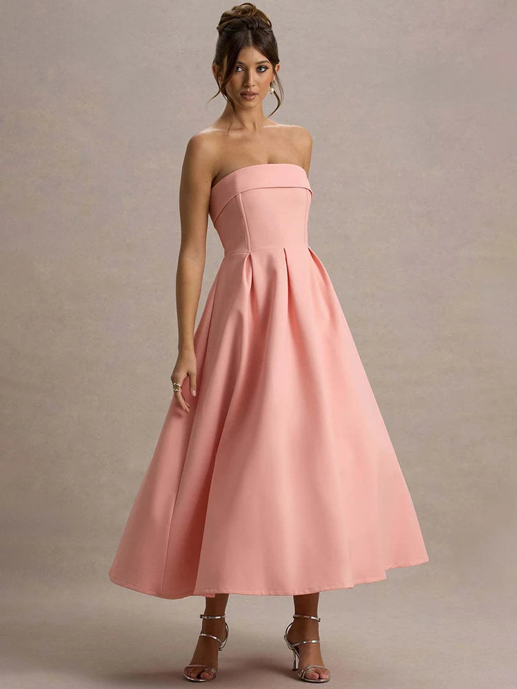 Meghan - Strapless A-line dress
