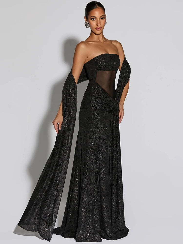 Ivana - Sparkling strapless dress