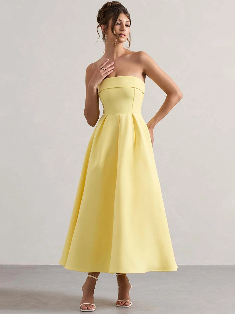 Meghan - Strapless A-line dress