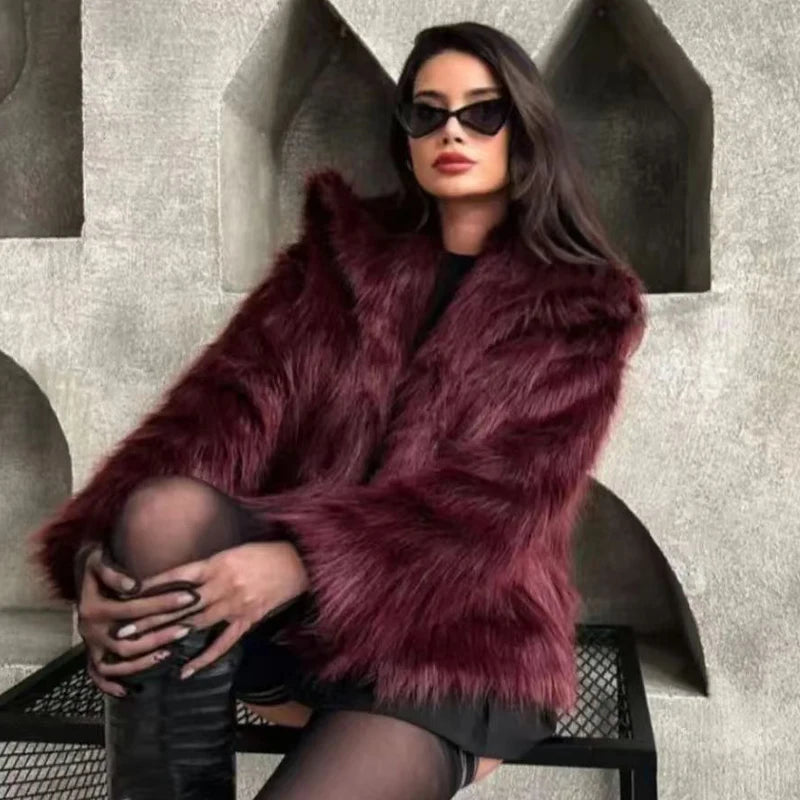 Shira - Elegant faux fur coat