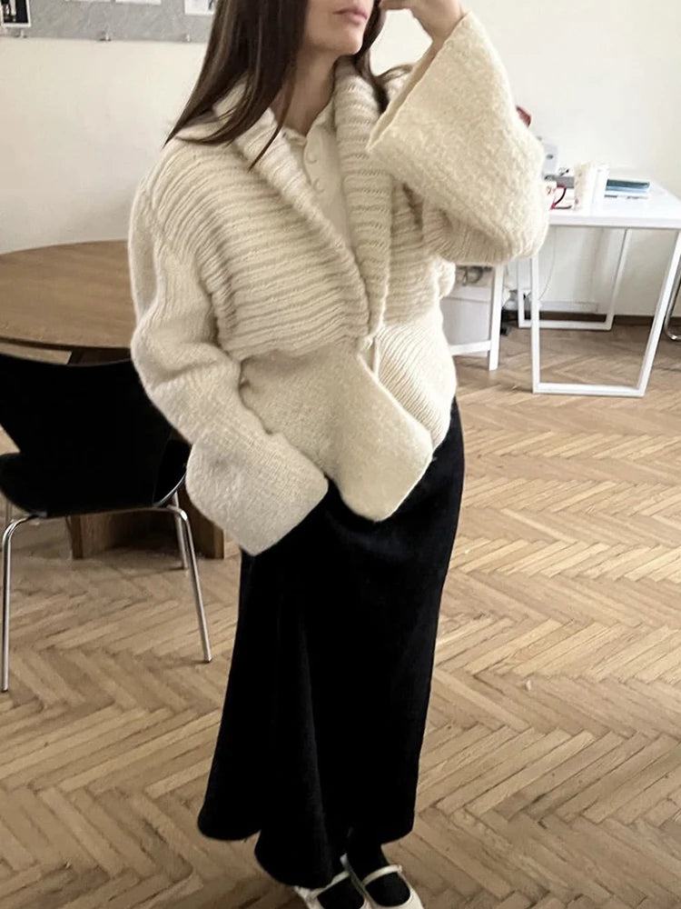 Zelia - Wool blend knitted cardigan