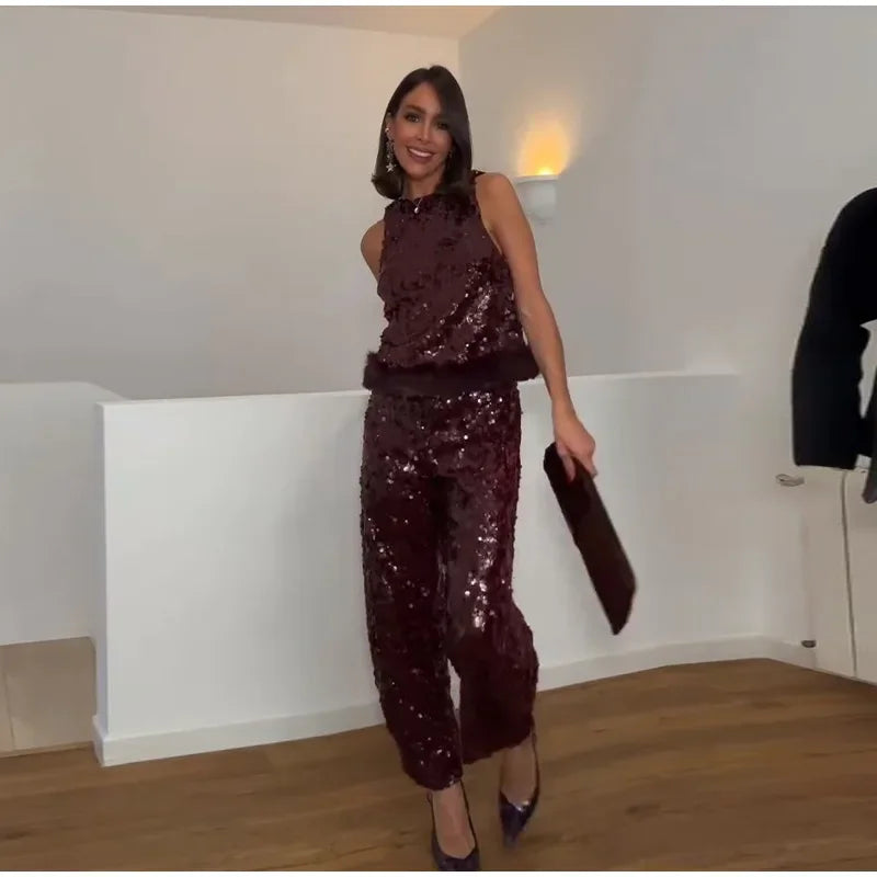 Everly - Sequined top & pants