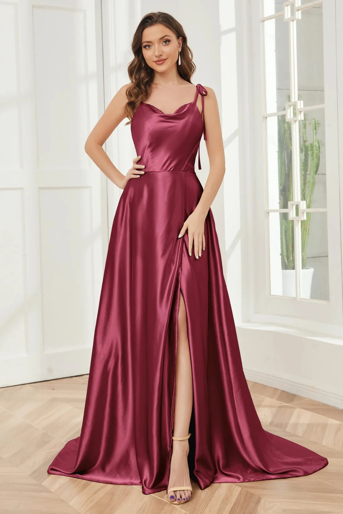 Sylvia - High slit a-line dress