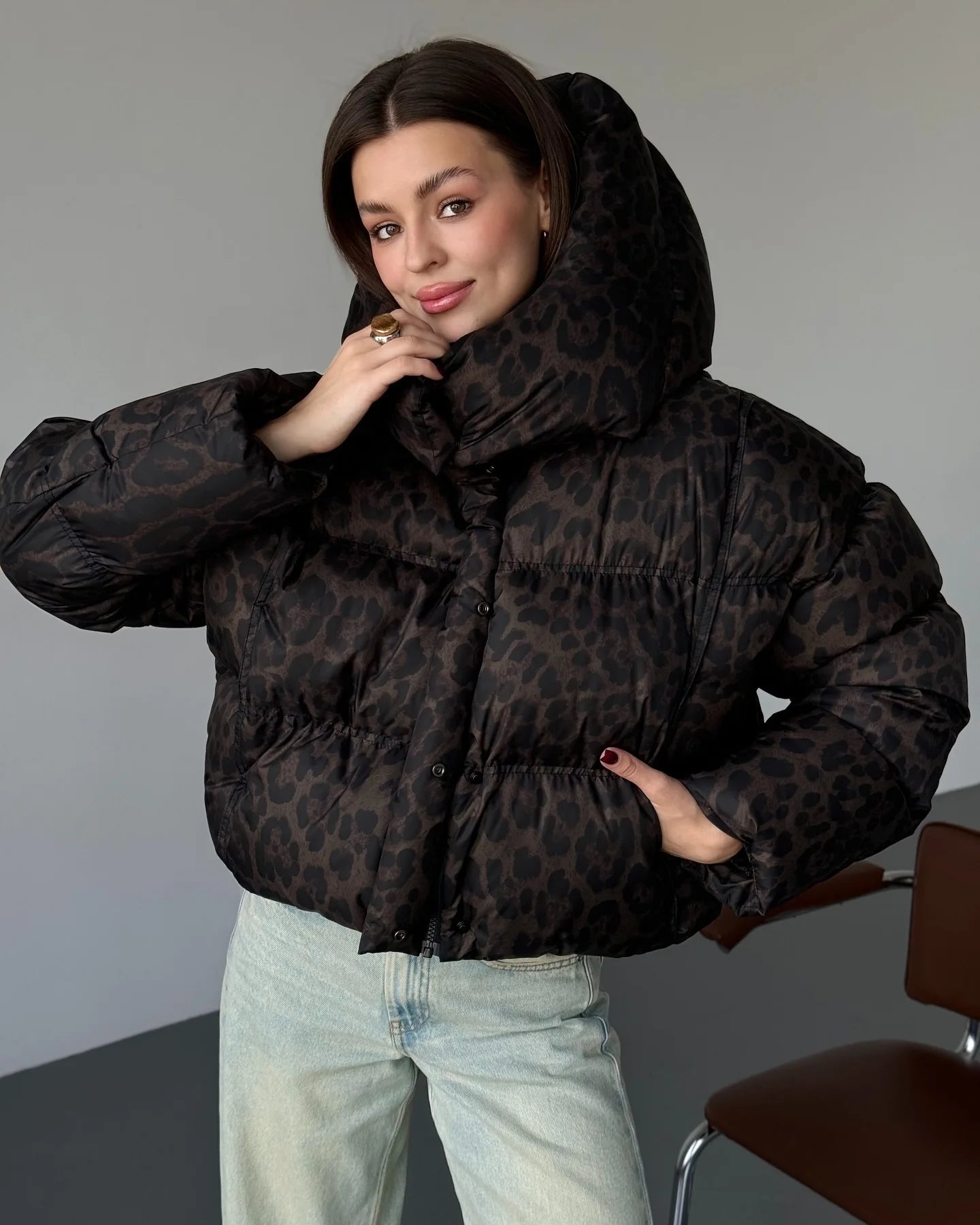 Dina - Warm puffer jacket with hood