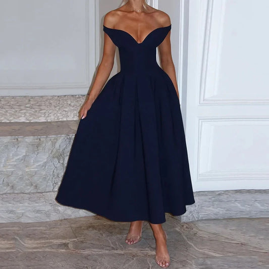 Julia - Flattering dropped shoulder dress