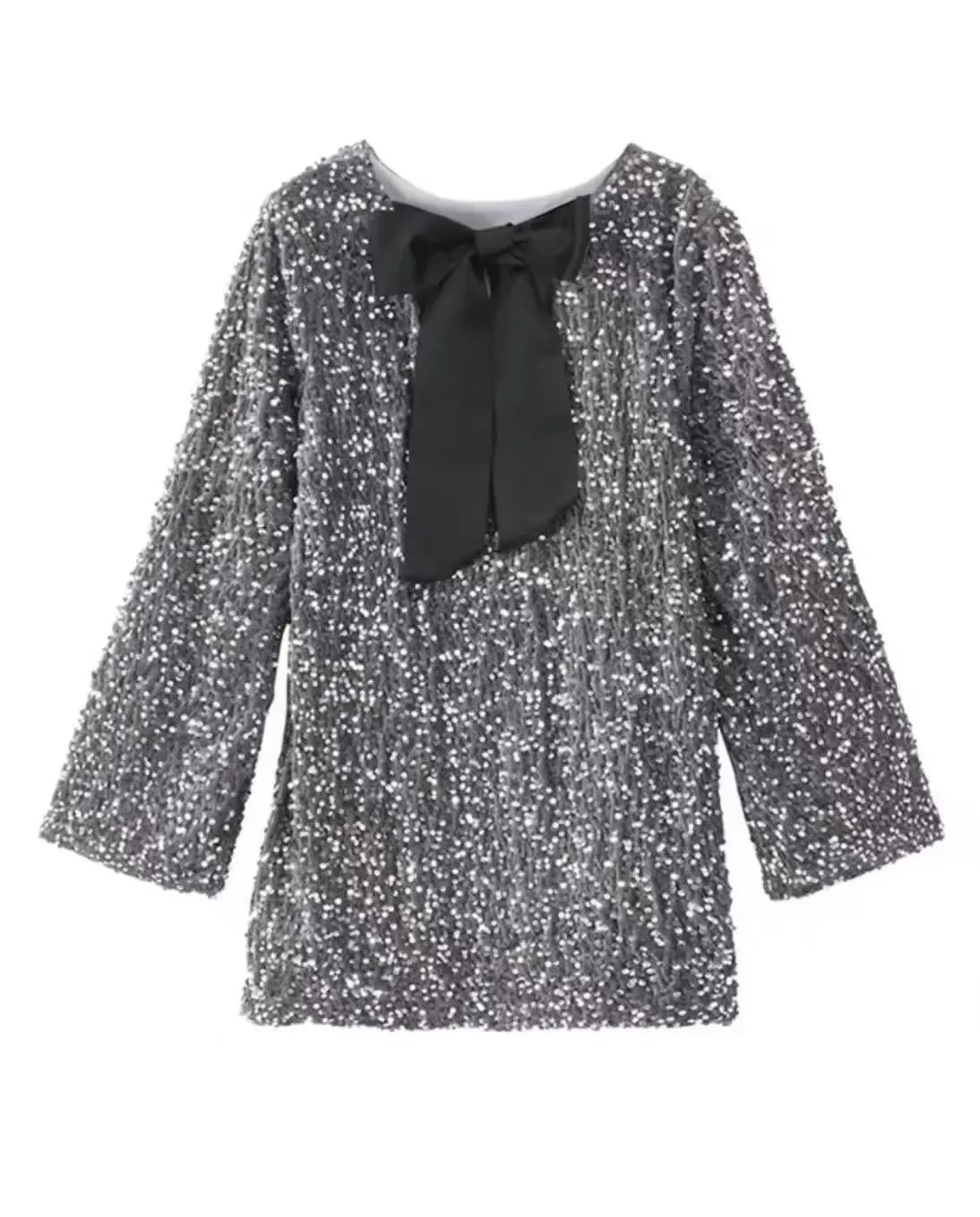 Siona - Sequin dress with bow