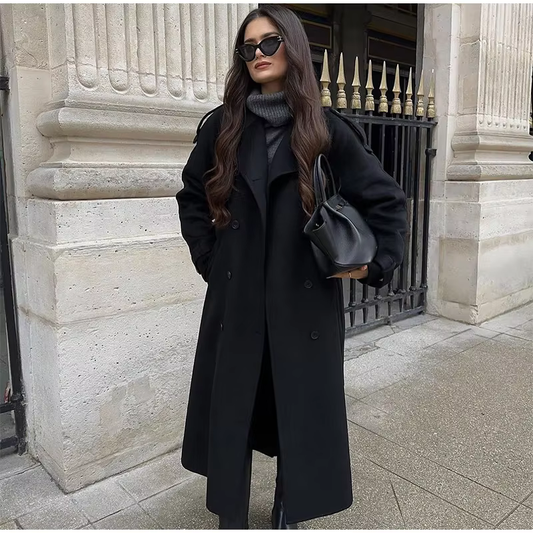 Ariana - Wool blend coat with belt