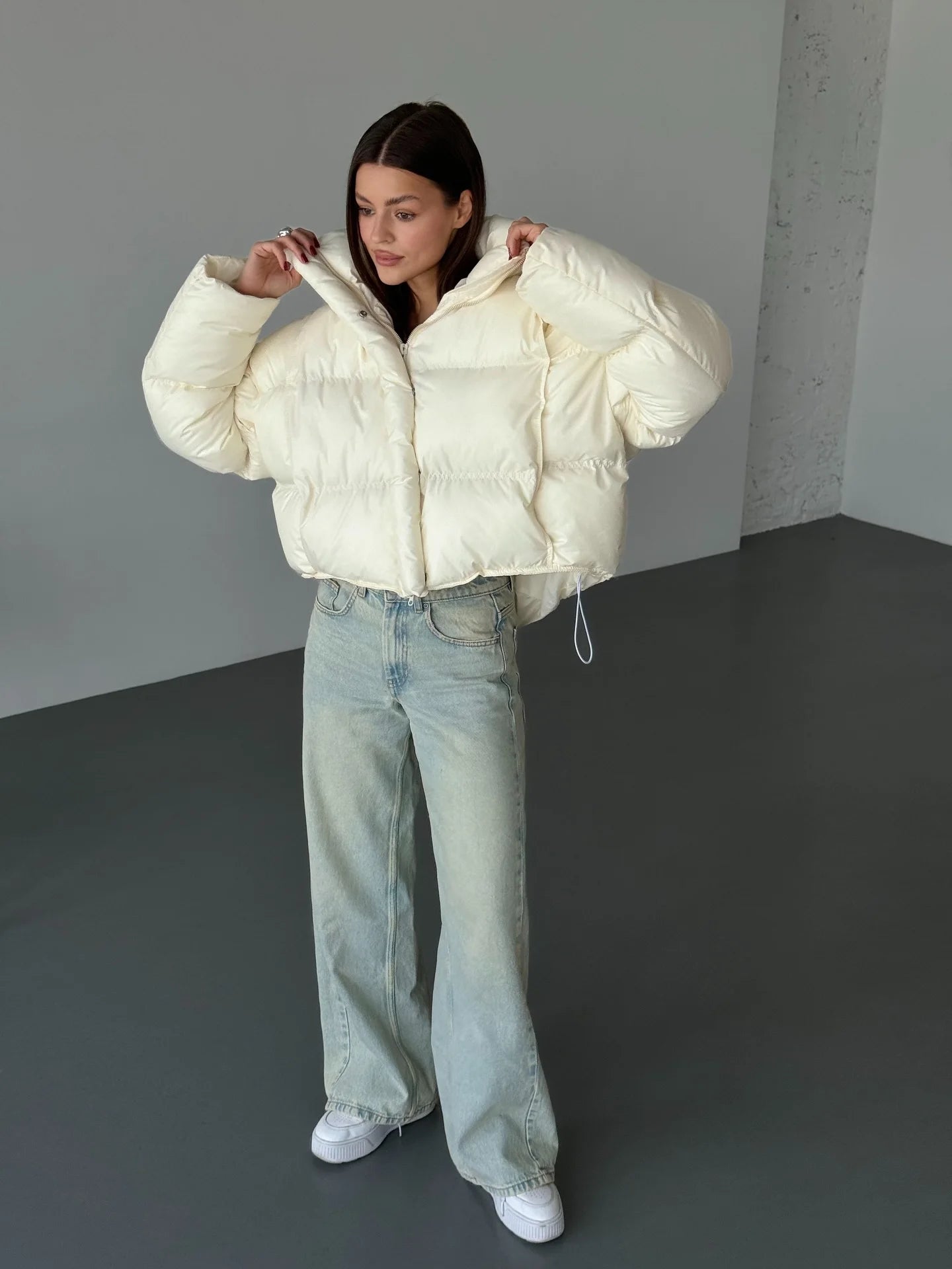 Dina - Warm puffer jacket with hood