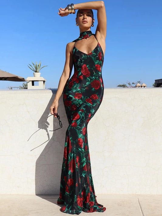 Alessiana - Flattering flower printed dress