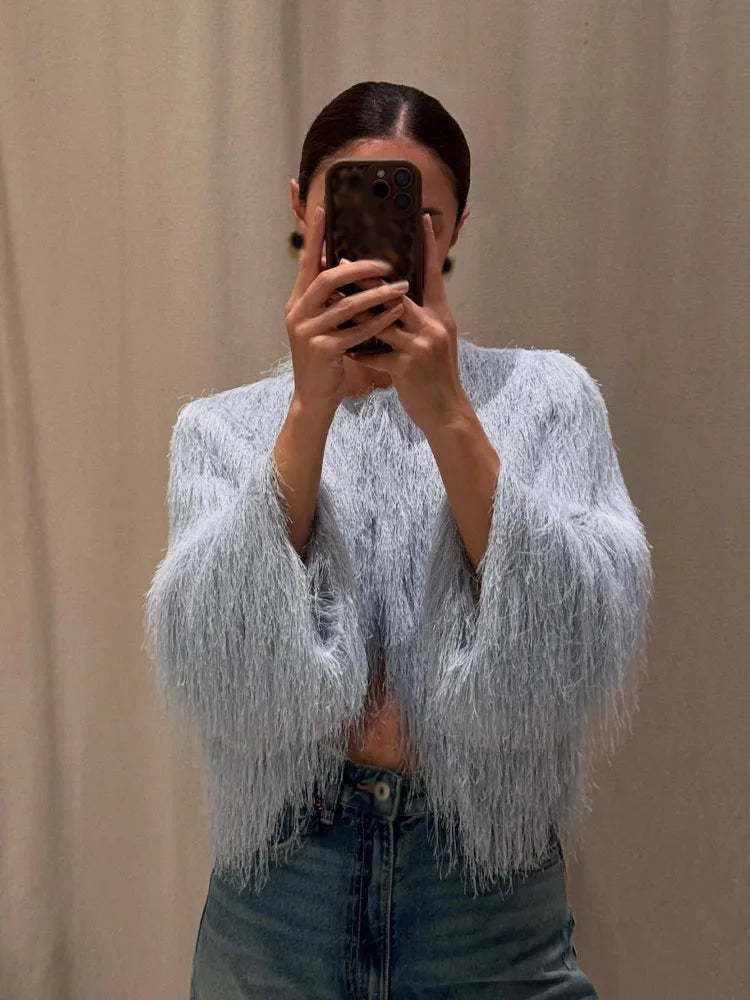 Adeline - Fringe jacket top