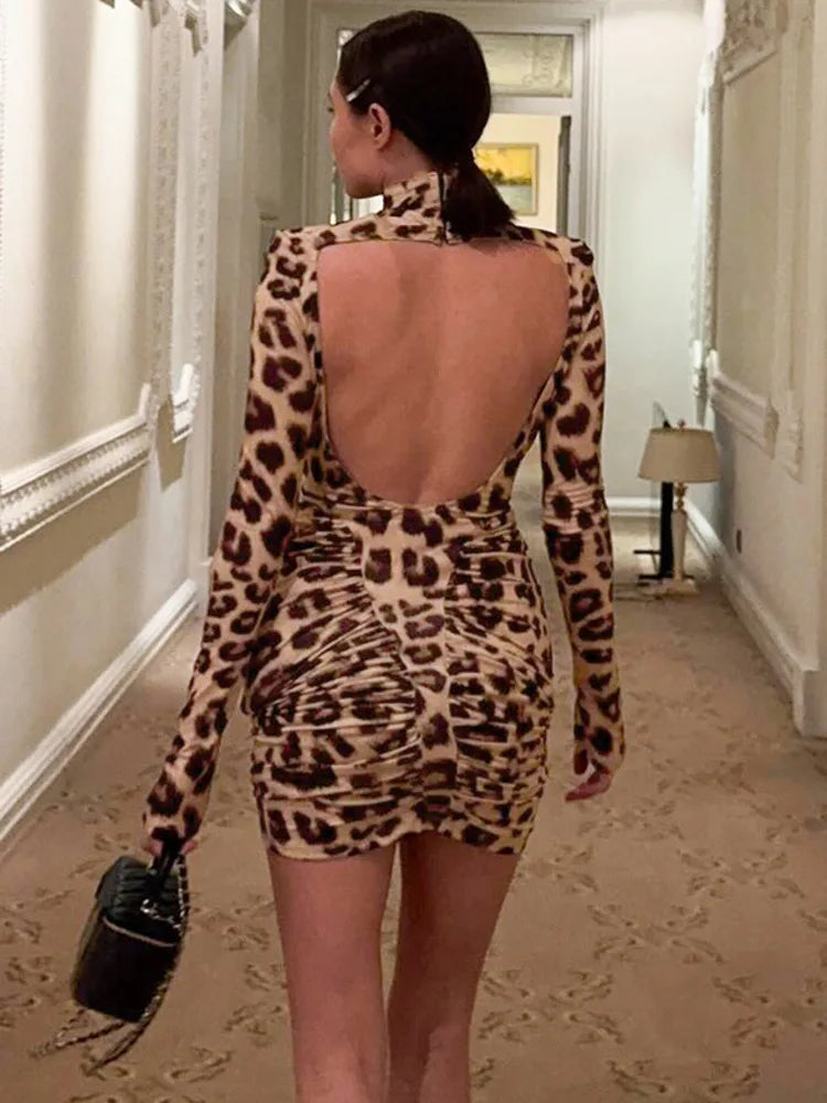 Yavina - Leopard print mini dress