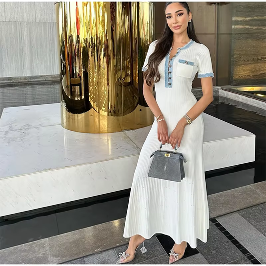 Maura - Elegant fine knitted dress