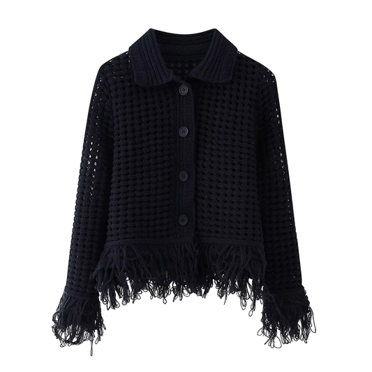 Orielle - Knitted fringe two piece set