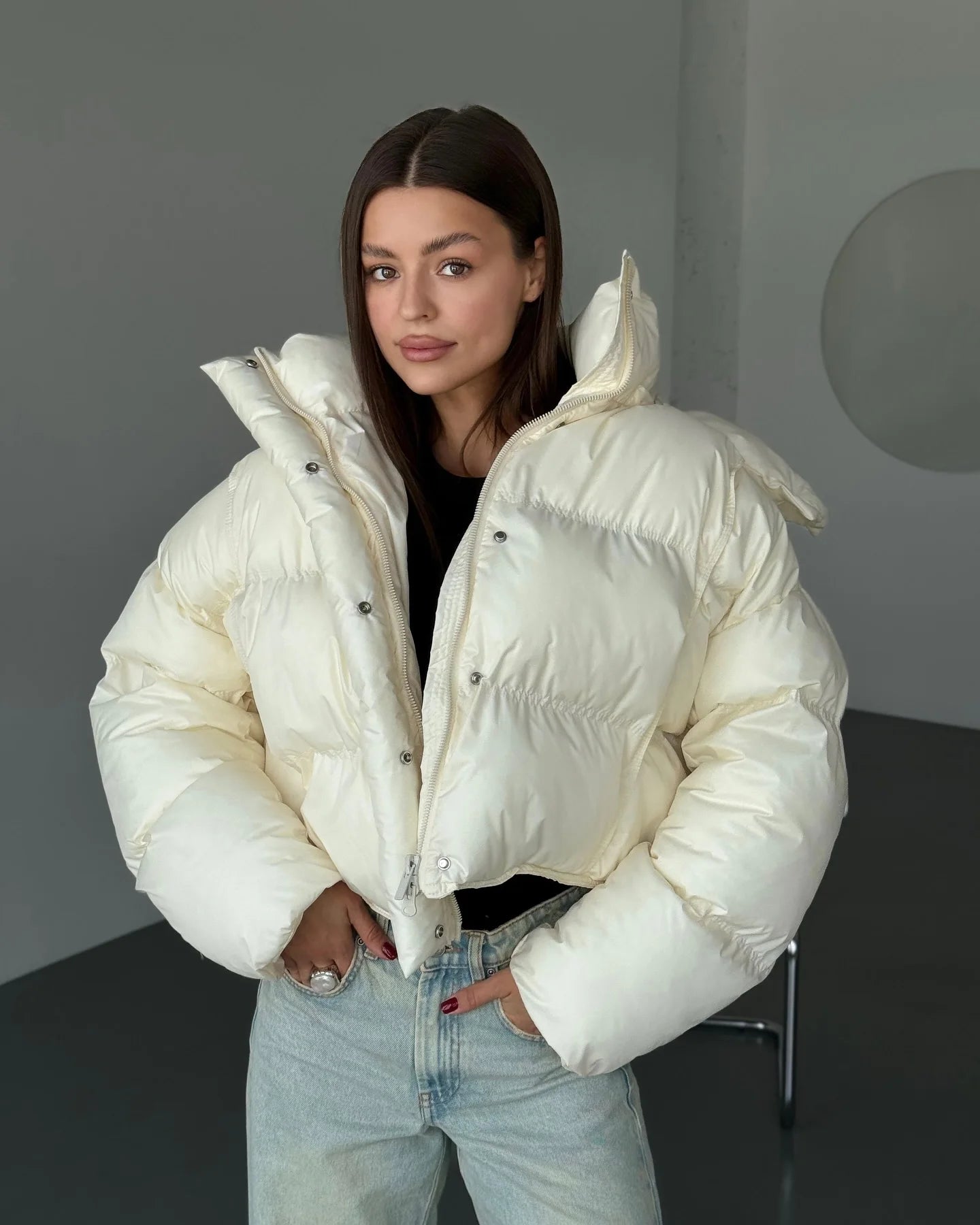 Dina - Warm puffer jacket with hood