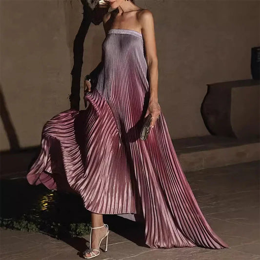 Dimanche - Pleated strapless dress