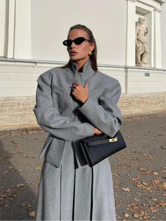 Alessina - Elegant blazer jacket and skirt set