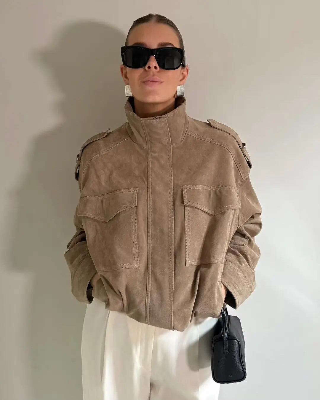 Finley - Vegan suede oversized jacket