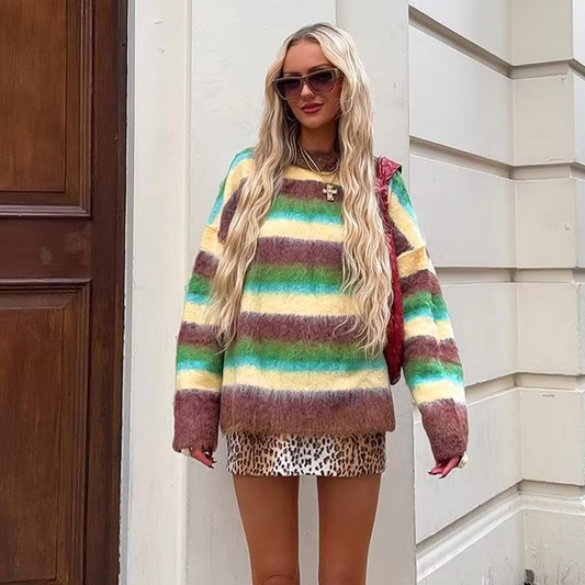 Camilla - Striped mohair blend jumper