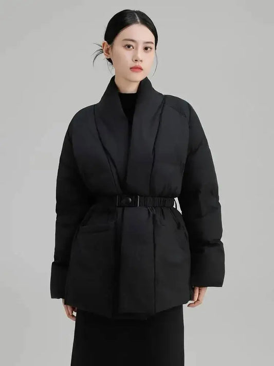 Carina - Padded winter coat with belt