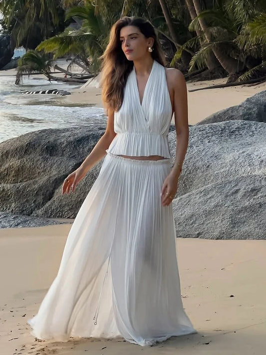 Luciana - Elegant two piece set with open back