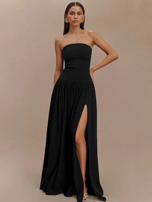 Irena - Strapless dress with slit