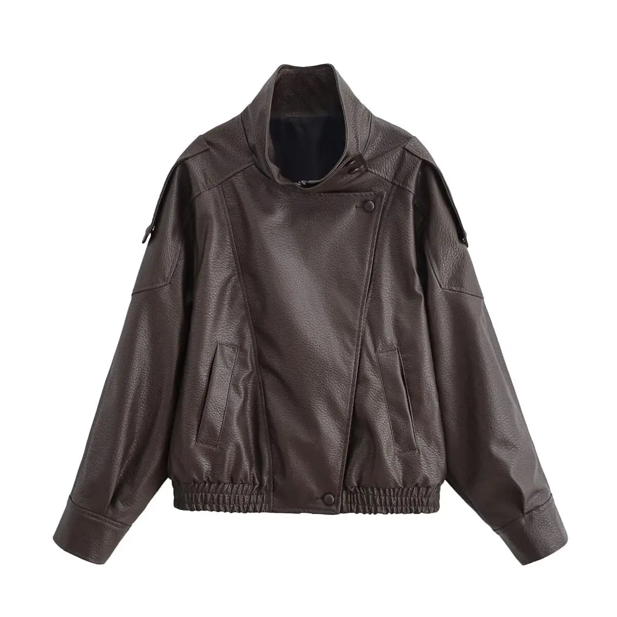 Rowan - Vegan leather oversized jacket