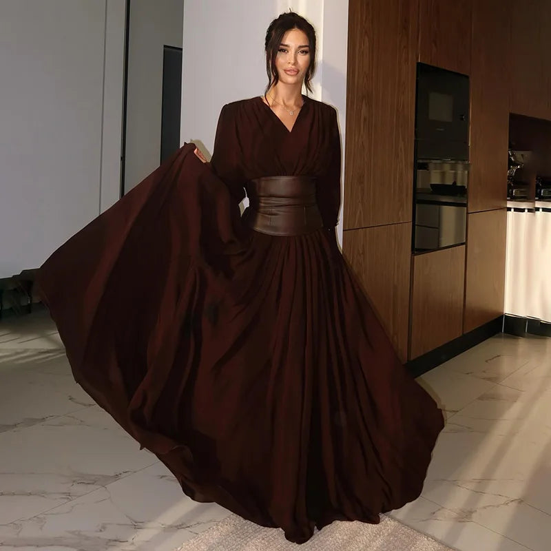 Elia - Long sleeve a-line dress