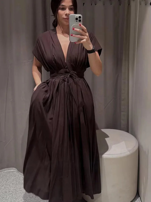 Iskia - V-neck dress
